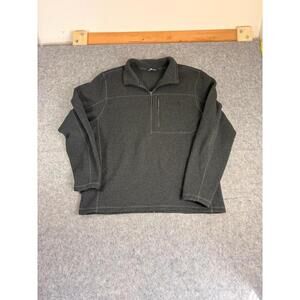 The North Face Gray Quarter Zip fleece pullover jacket Size XL